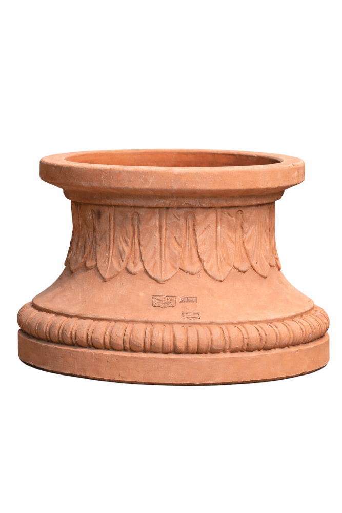 Colonne basse en terre cuite d’Impruneta pour pots de fleurs